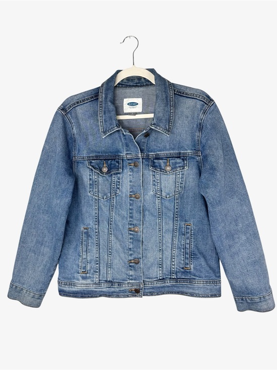 Old Navy Jackets & Blazers - Old Navy trucker jean jacket women’s L classic stretch denim jacket Y2K tomboy